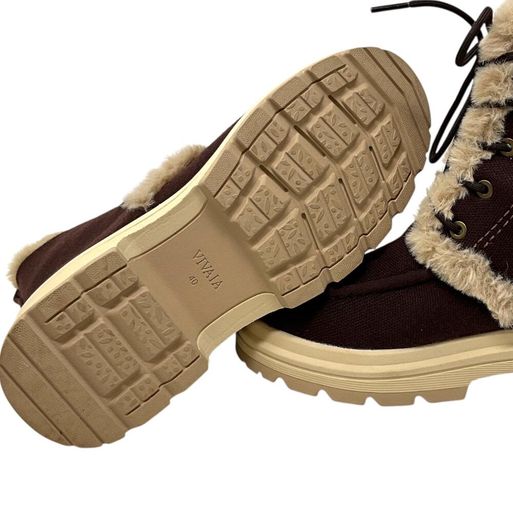 VIVAIA Faux Fur Water-Repellent Lightweight Warm Boots Terry Womens US 9 EUR 40 - Picture 7 of 9
